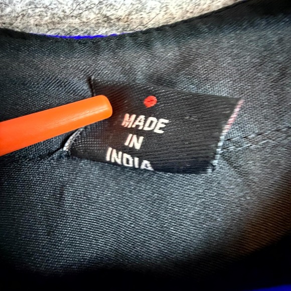 Art To Wear Abstract Dress Women XL (fits Small) Blue Black Layered Eclectic - Picture 6 of 6